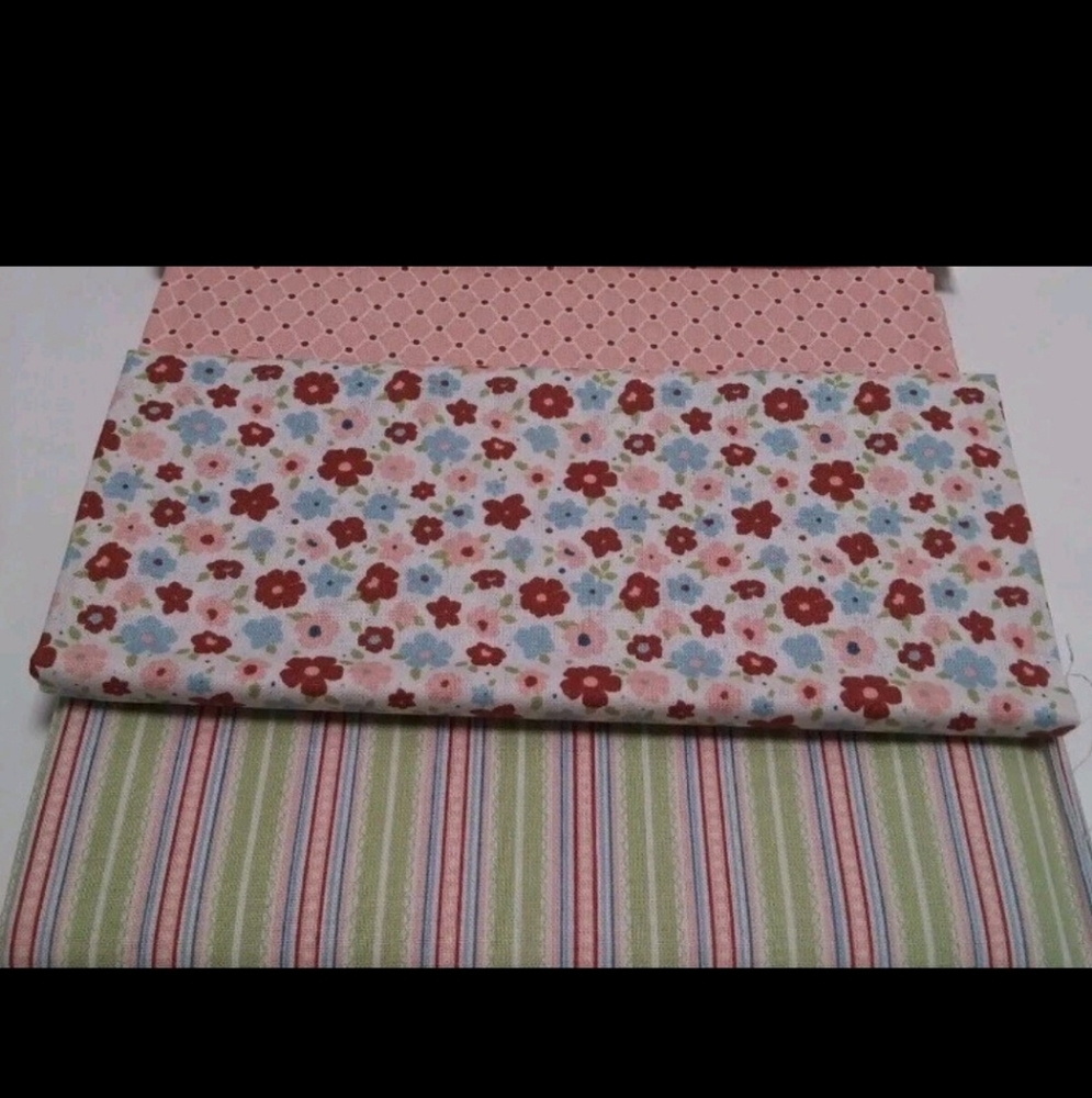 NWT Stampin' Up! Twitterpaited Designer Fabric Pack 3 Prints Cotton Fat Quarters